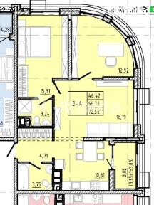 Продаж 3к квартири 72.58 кв. м на вул. Івана Франка • ID 35094750