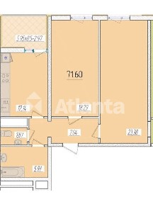 Продаж 2к квартири 69.7 кв. м на вул. Краснова • ID 35094735