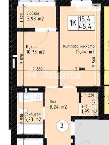 Продаж 1к квартири 45.4 кв. м на вул. Промислова • ID 35096547