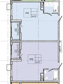 Продаж 1к квартири 43.47 кв. м на вул. Івана Франка 40 корпус 2 • ID 35096369