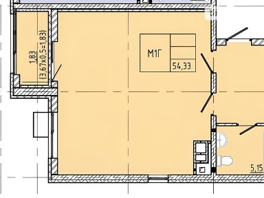 Продаж 1к квартири 53.4 кв. м на вул. Івана Франка 40 корпус 2 • ID 35096349