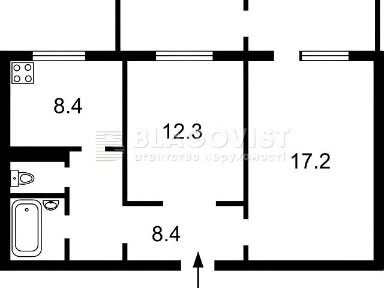Продаж 2к квартири 58 кв. м на просп. Петра Григоренка 27 • ID 35095712