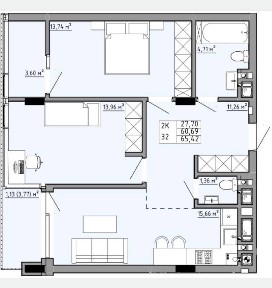 Продаж 2-к квартири 66 м ЖК Фемілі Хаус, Орлика-Топольна. Family House