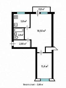 Продаж 2к квартири 43.2 кв. м на вул. Преображенська 20/6 • ID 35099802