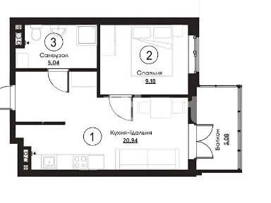 Продаж 1к квартири 40.24 кв. м на вул. Слобідська • ID 35101122