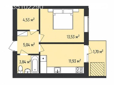 Продаж 1к квартири 40.3 кв. м на вул. Григорія Сковороди 30/7 • ID 35102290